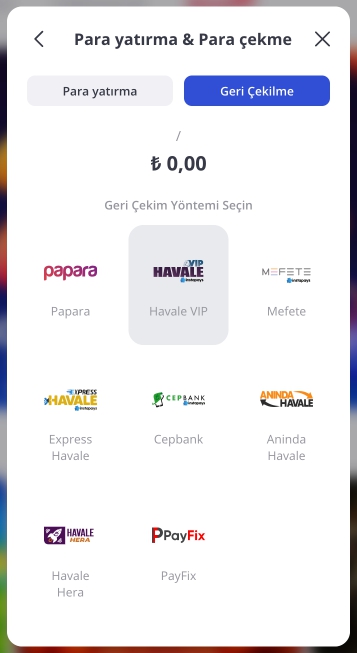 Glory Casino Ödeme